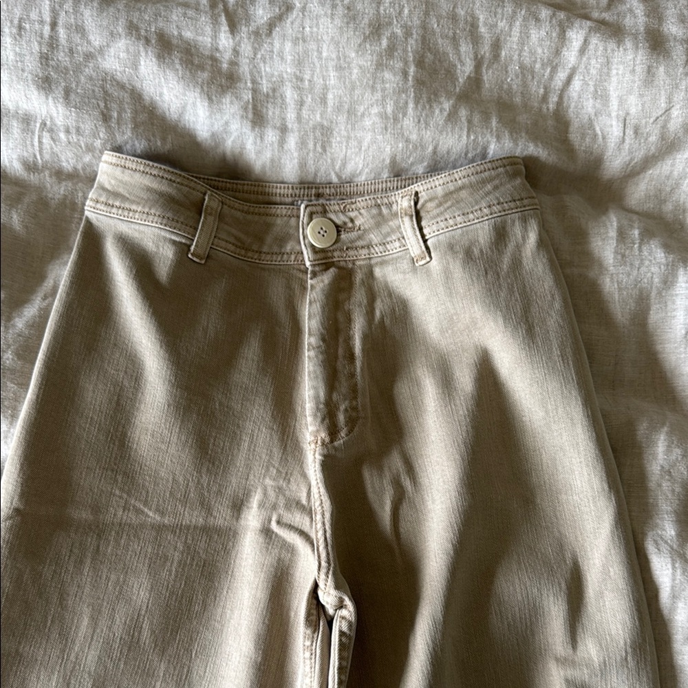 Ghanda Tan Boot Cut Pants